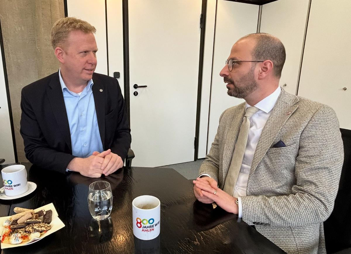 Bundestagsabgeordneter Henning Rehbaum zu Antrittsbesuch im Ahlener Rathaus